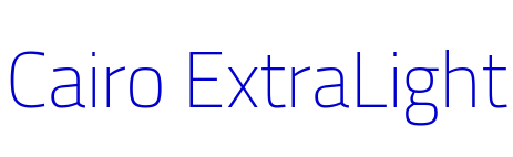 Cairo ExtraLight шрифт